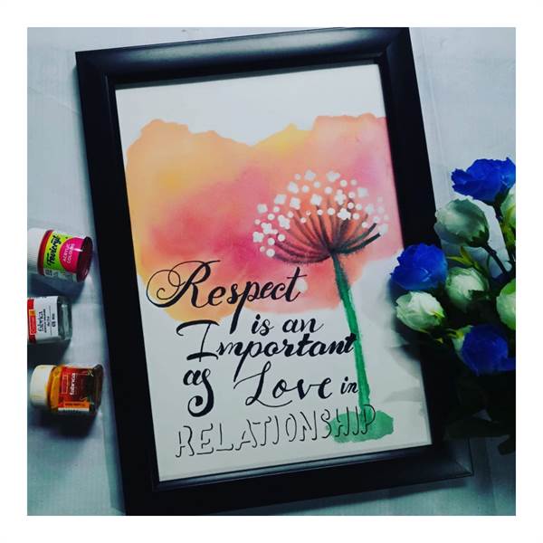 Calligraphy Creators -Respect Is One of Greatest Expression of Love -Handmade With Frame